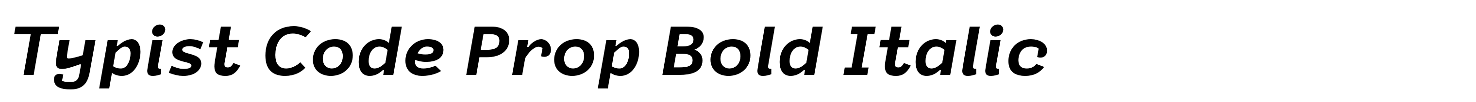 Typist Code Prop Bold Italic